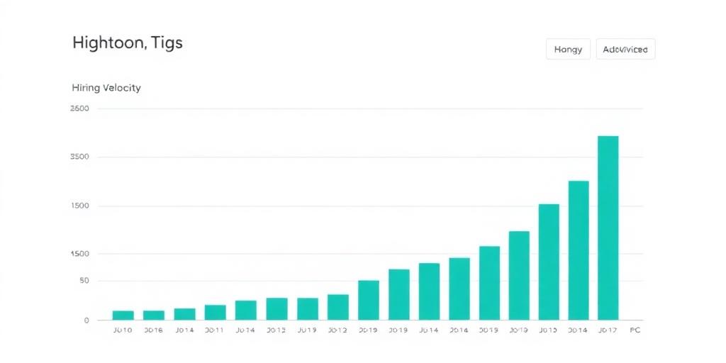 Hiring velocity over time